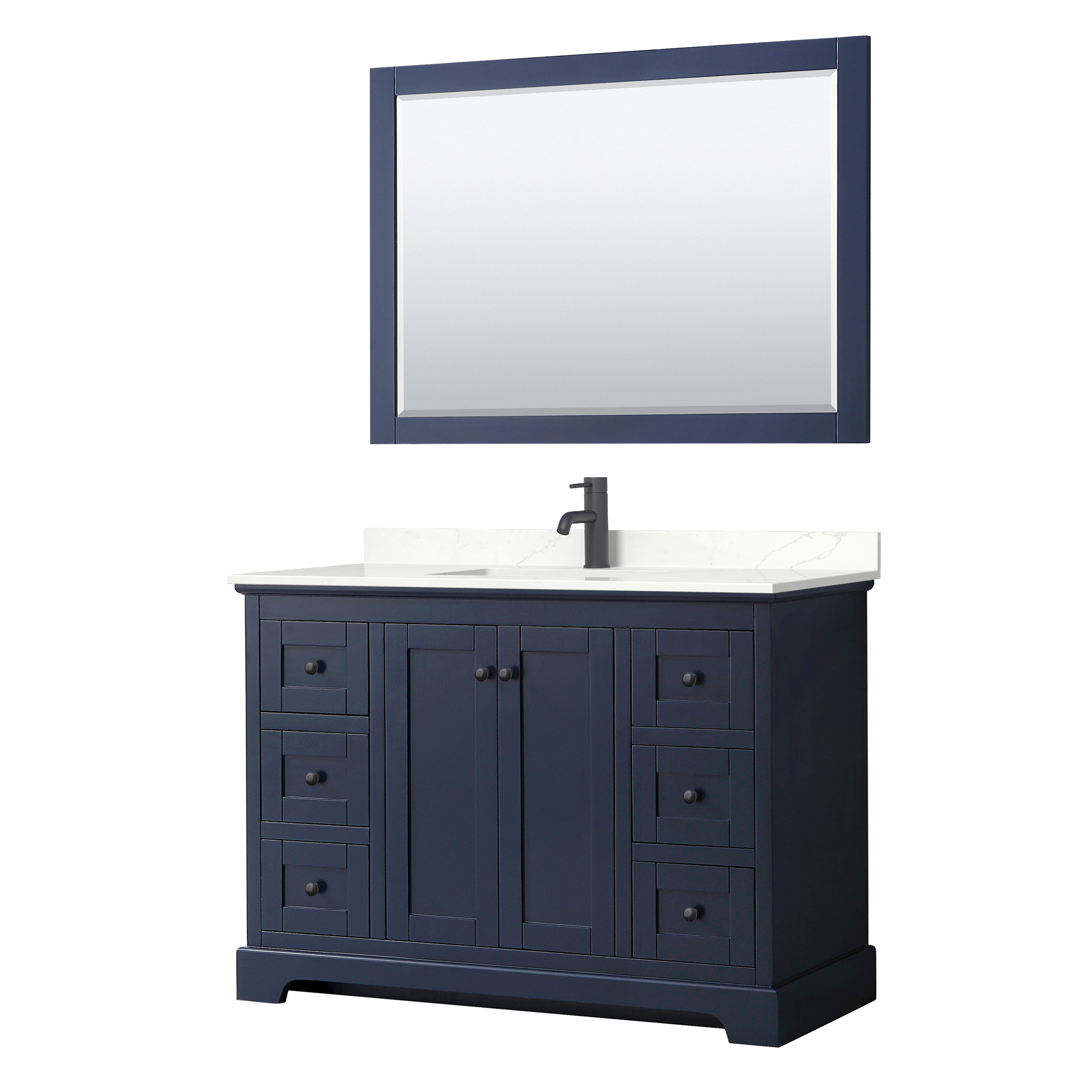 Avery 48" Single Bathroom Vanity by Wyndham Collection - Dark Blue WC-2323-48-SGL-VAN-BLU_