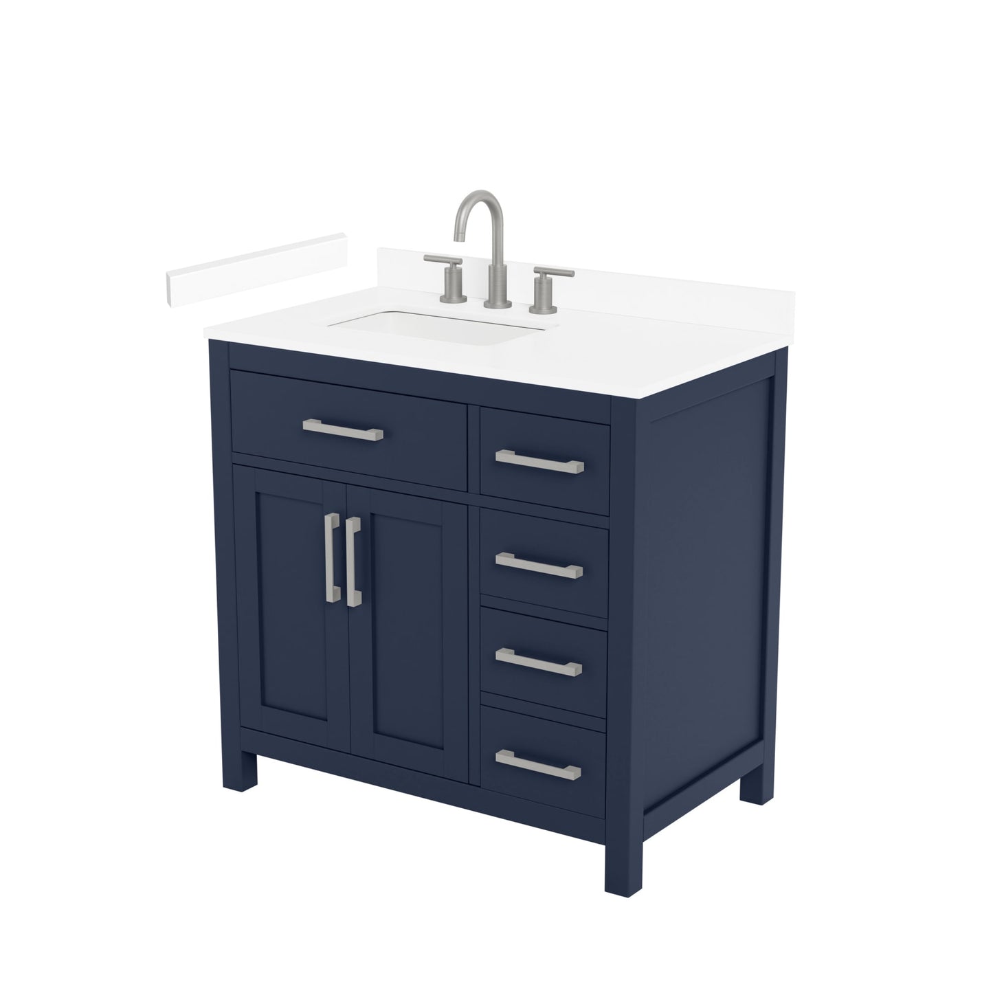 Beckett Bathroom Vanity with Countertop 36 inch Single Sink 3-hole Faucet Setup