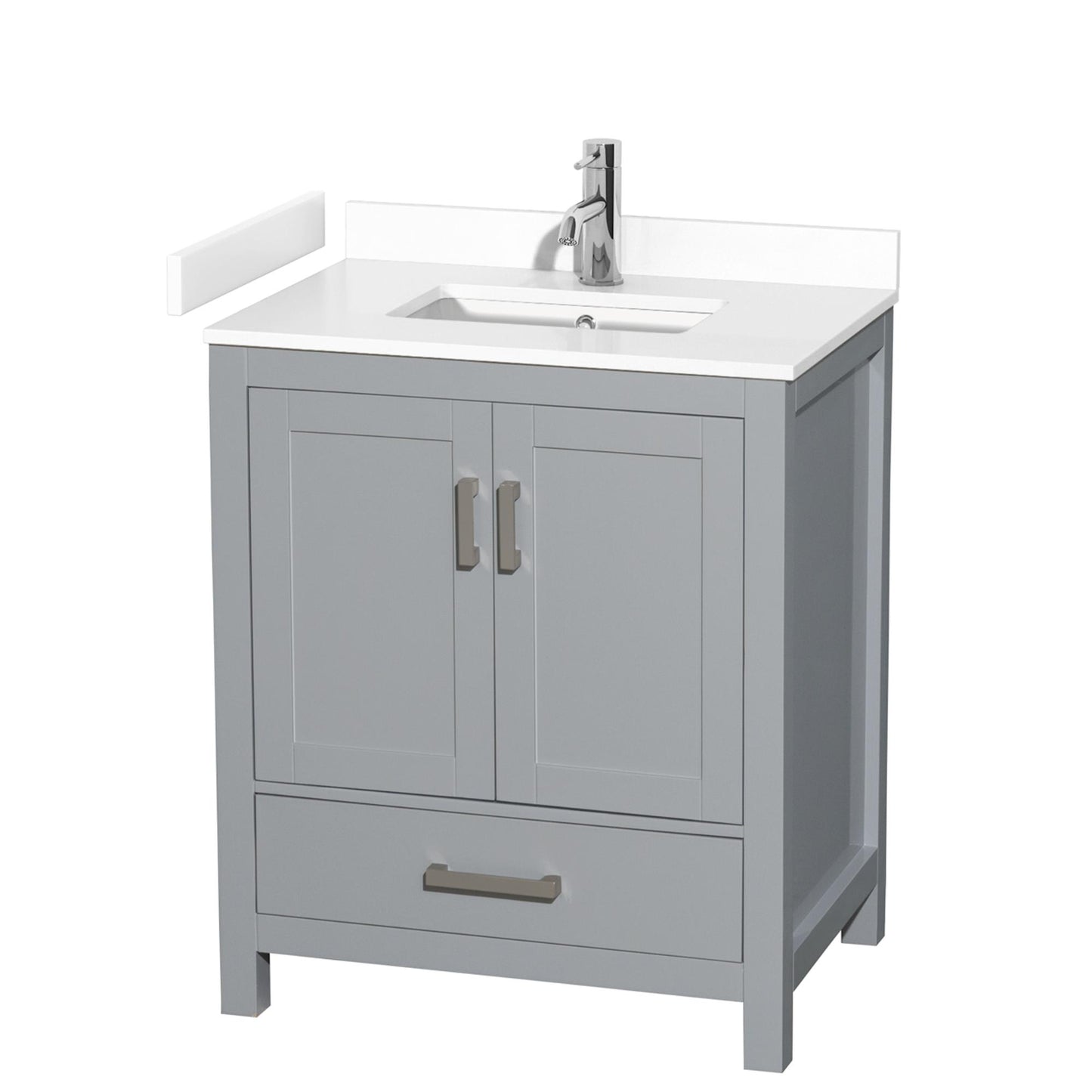 Sheffield Bathroom Vanity with Countertop 30 inch Single Sink Single hole Faucet Setup