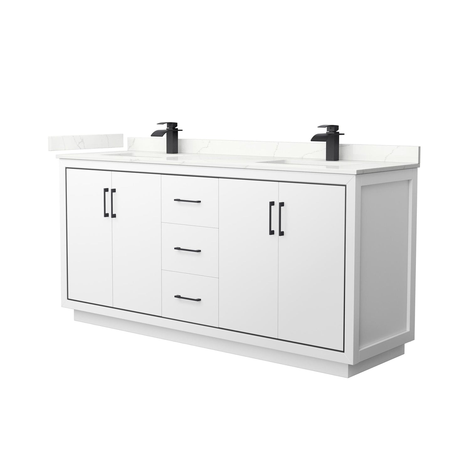Icon Bathroom Vanity with Countertop 72 inch Double Sink Single hole Faucet Setup