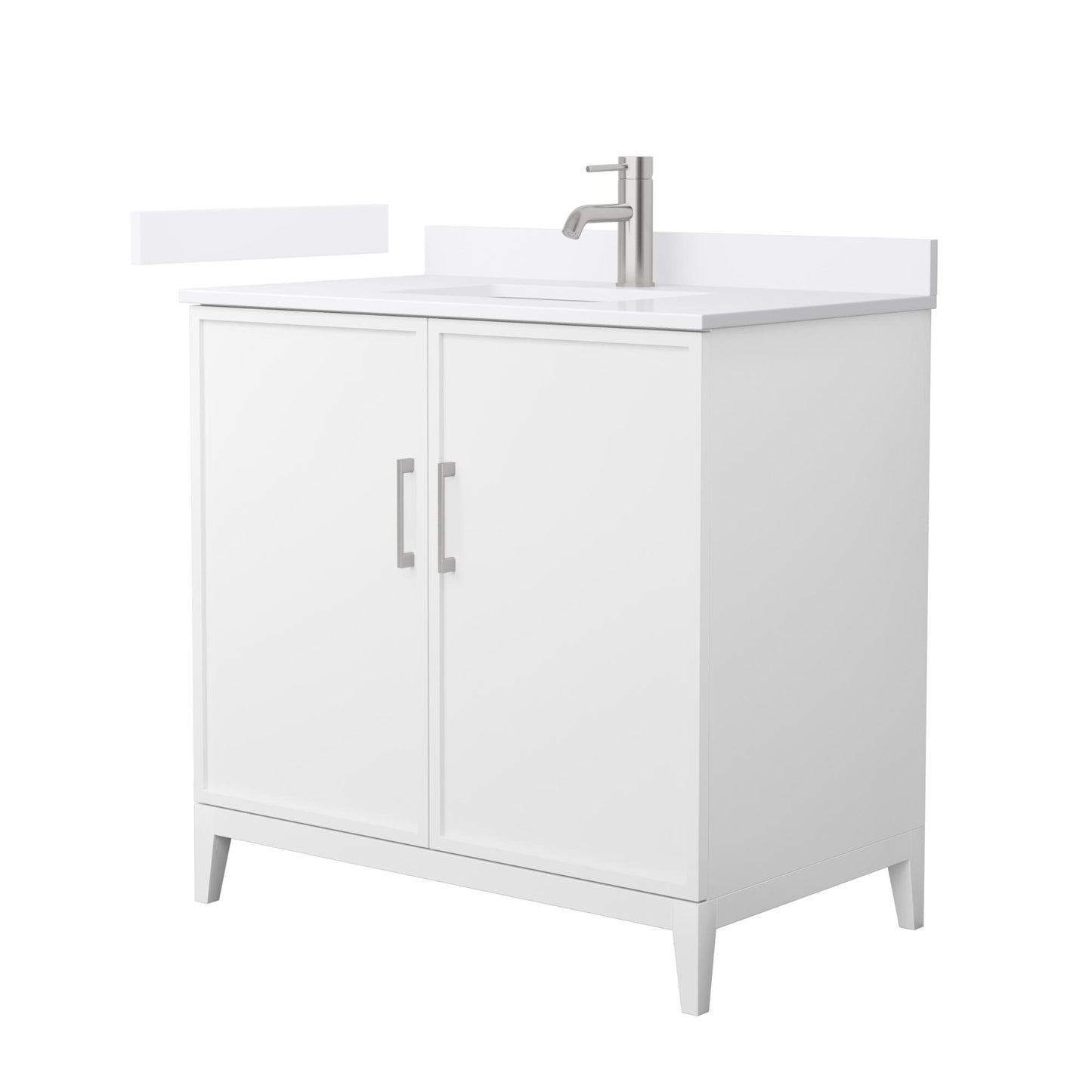 Elan Bathroom Vanity with Countertop 36 inch Single Sink Single hole Faucet Setup