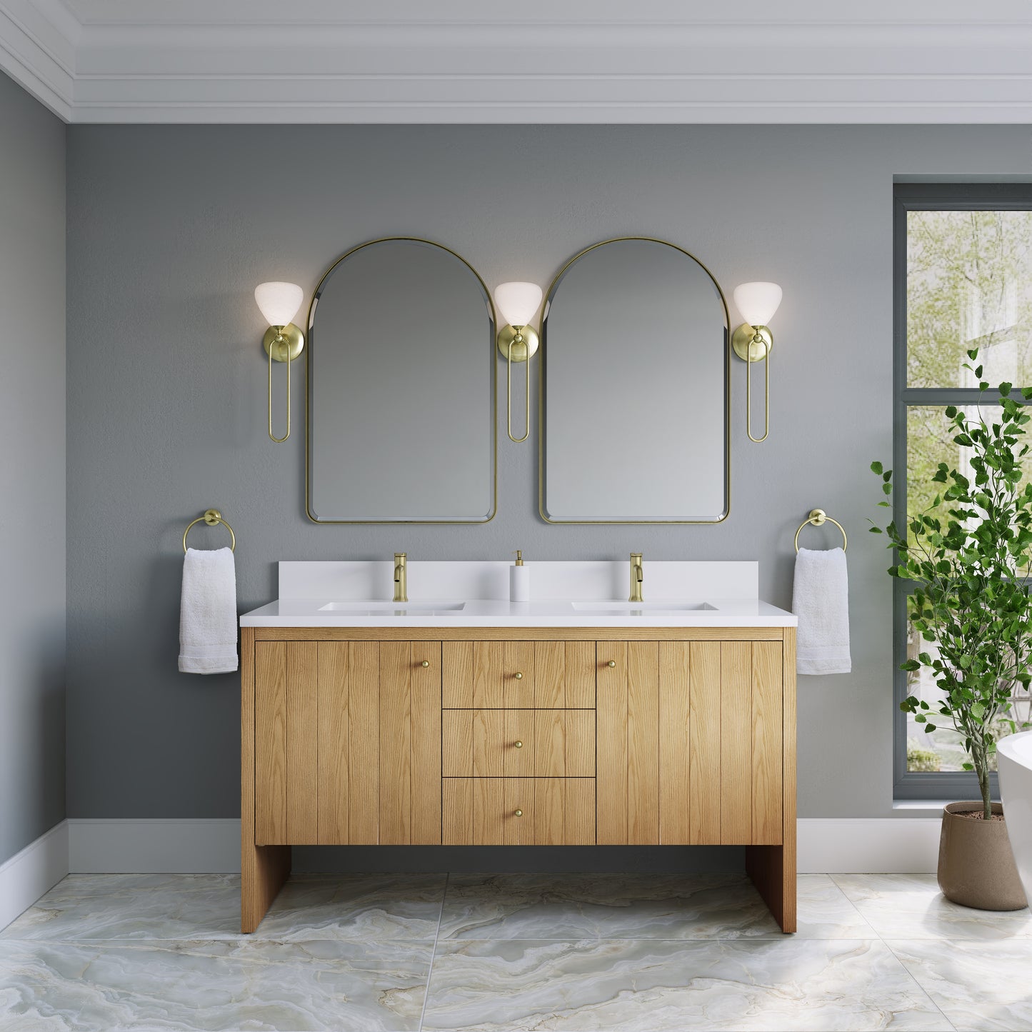 Hudson 60" Double Vanity