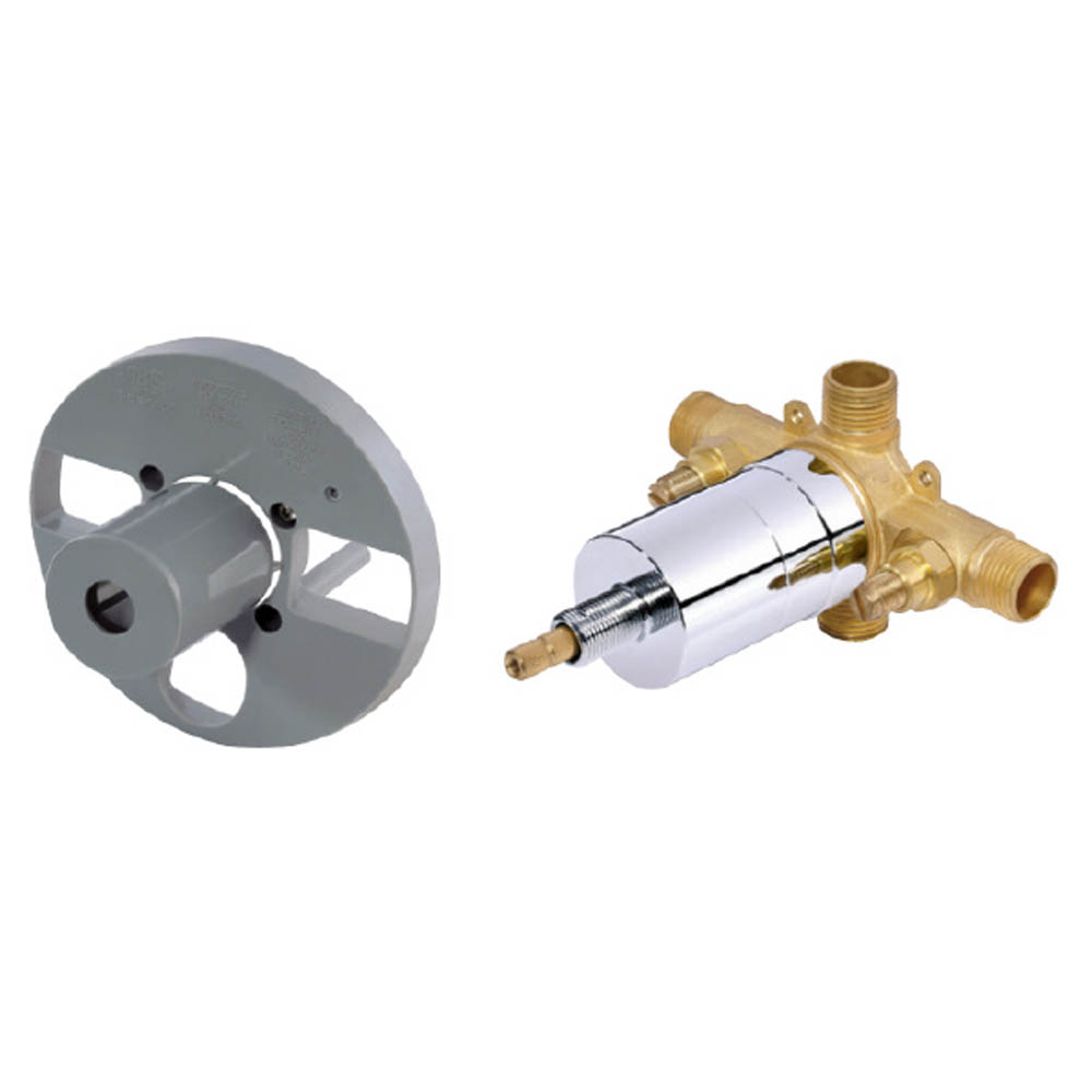 danze 1h tub & shower pressure balance washerless valve w/ stops 1/2" copper sweat/ips 4-port hook up - pro pack