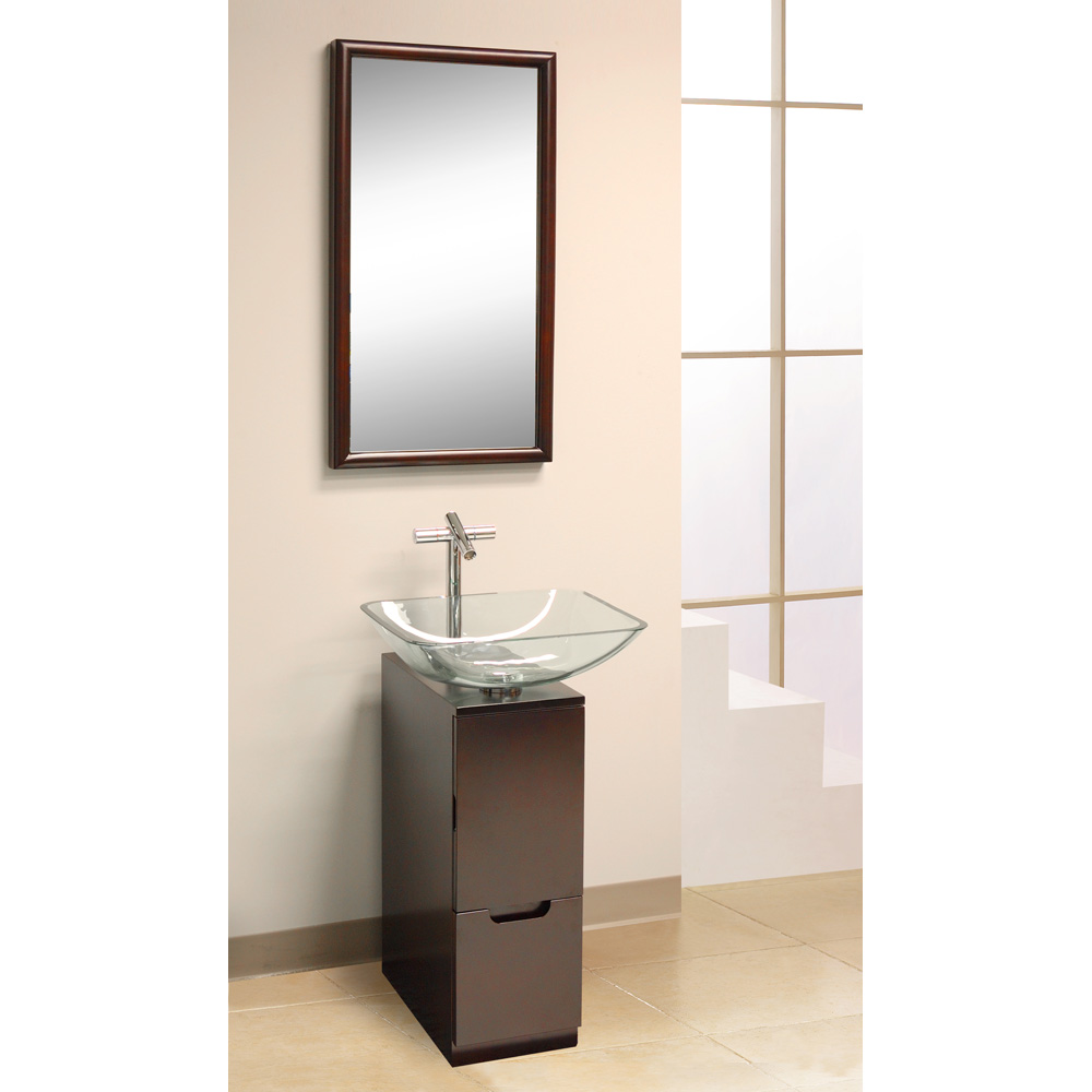 bath authority dreamline modern 10" bathroom vanity - mahogany