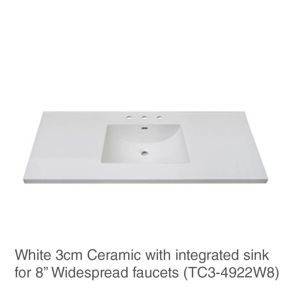 fairmont designs shaker americana 48" vanity - open shelf for integrated top - polar white