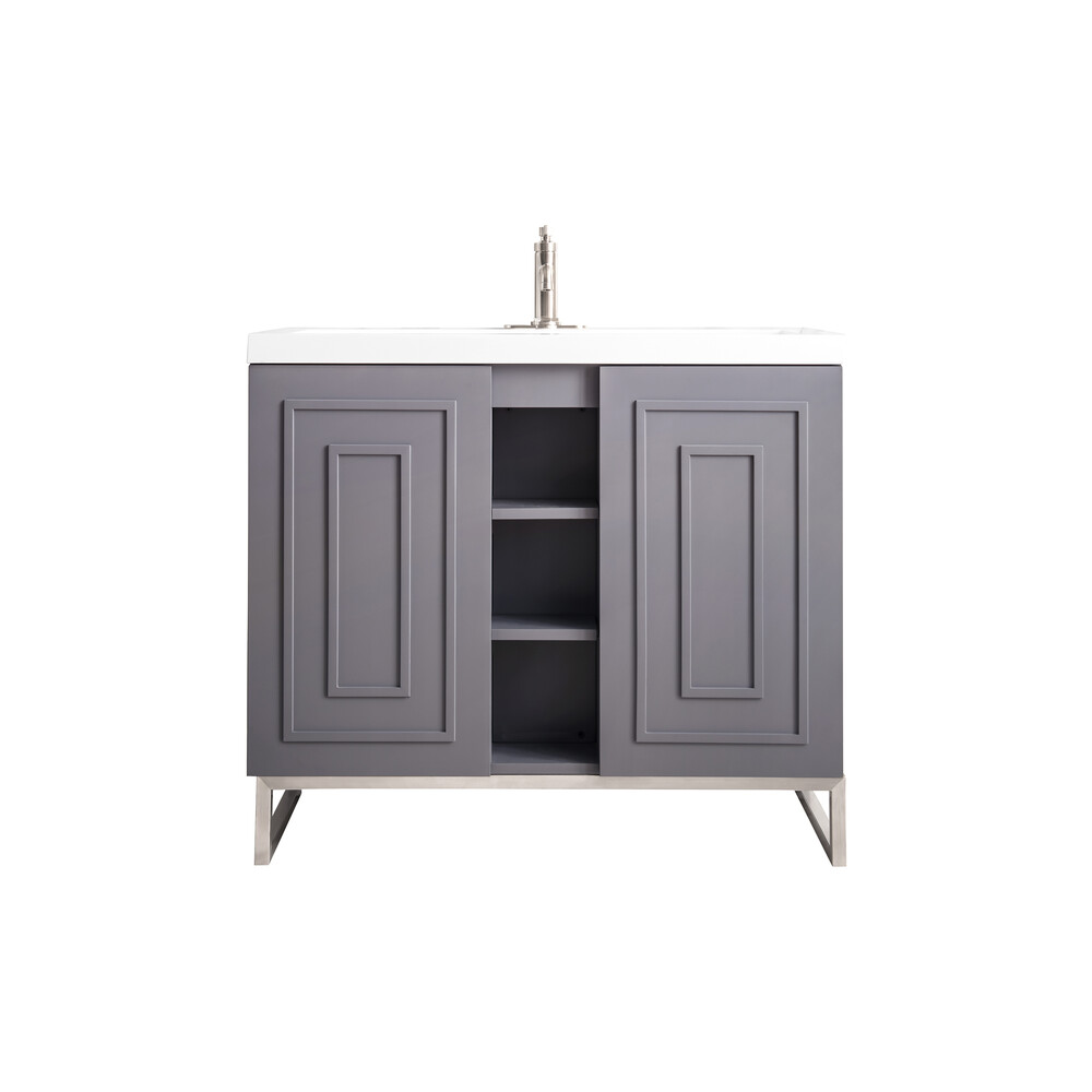 James Martin Alicante 39.5" Single Vanity Cabinet, Grey Smoke E110-V39.5-GSM