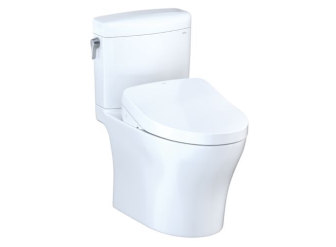 TOTO Aquia® IV Cube - Washlet® with S500E Two-Piece Toilet - 1.28 GPF & 0.9 GPF - New MW4363046CEMFGNA.01