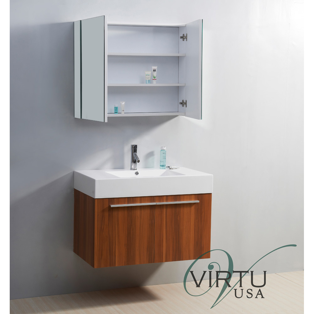 virtu usa 36" midori single sink bathroom vanity with polymarble countertop - plum