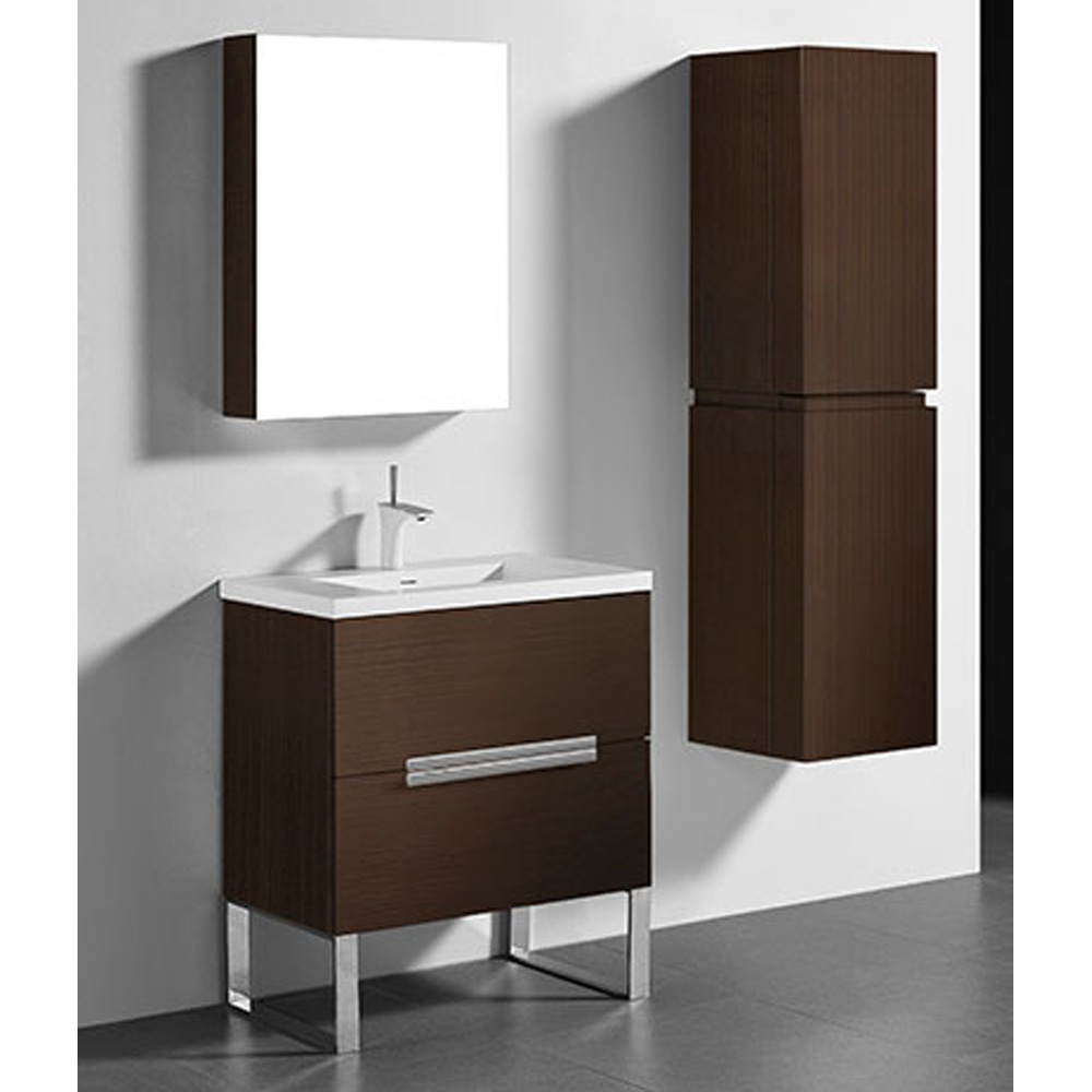 Madeli Soho 30" Bathroom Vanity for Integrated Basin - Walnut B400-30-001-WA