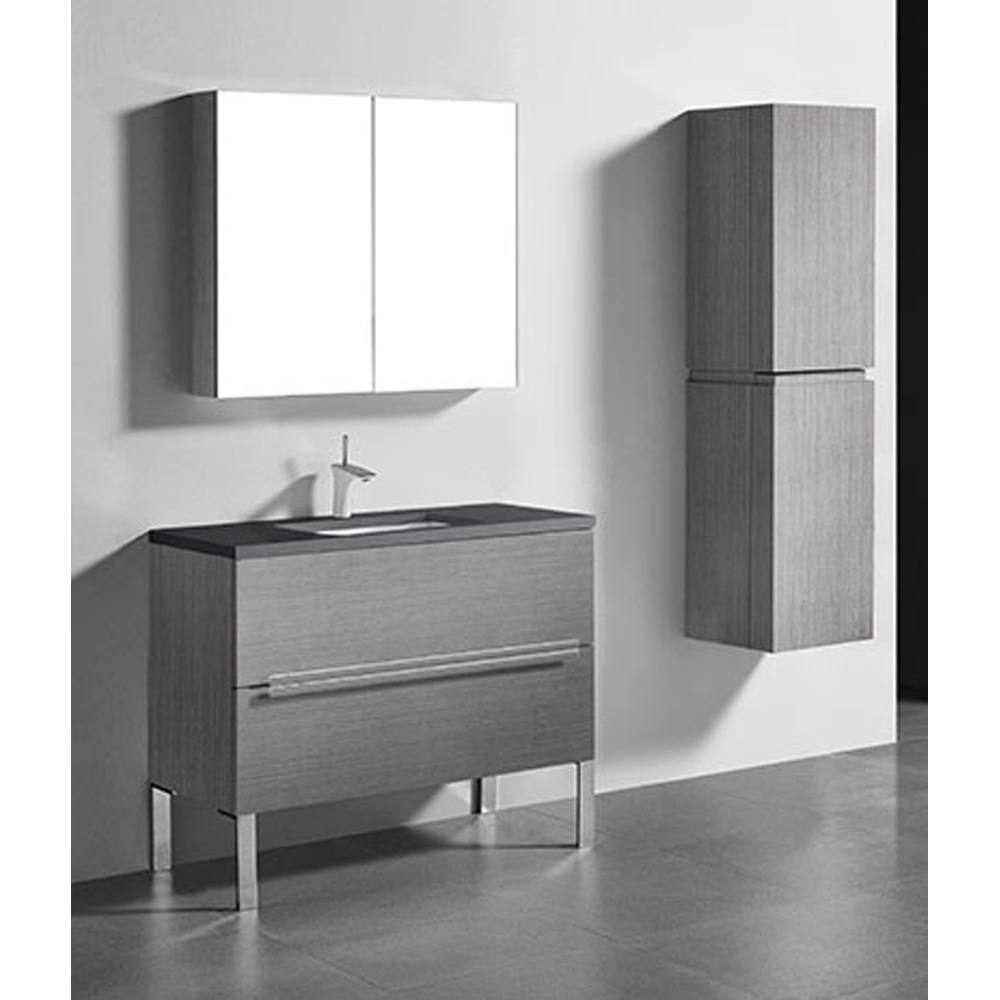 Madeli Soho 42" Bathroom Vanity for Quartzstone Top - Ash Grey B400-42-001-AG