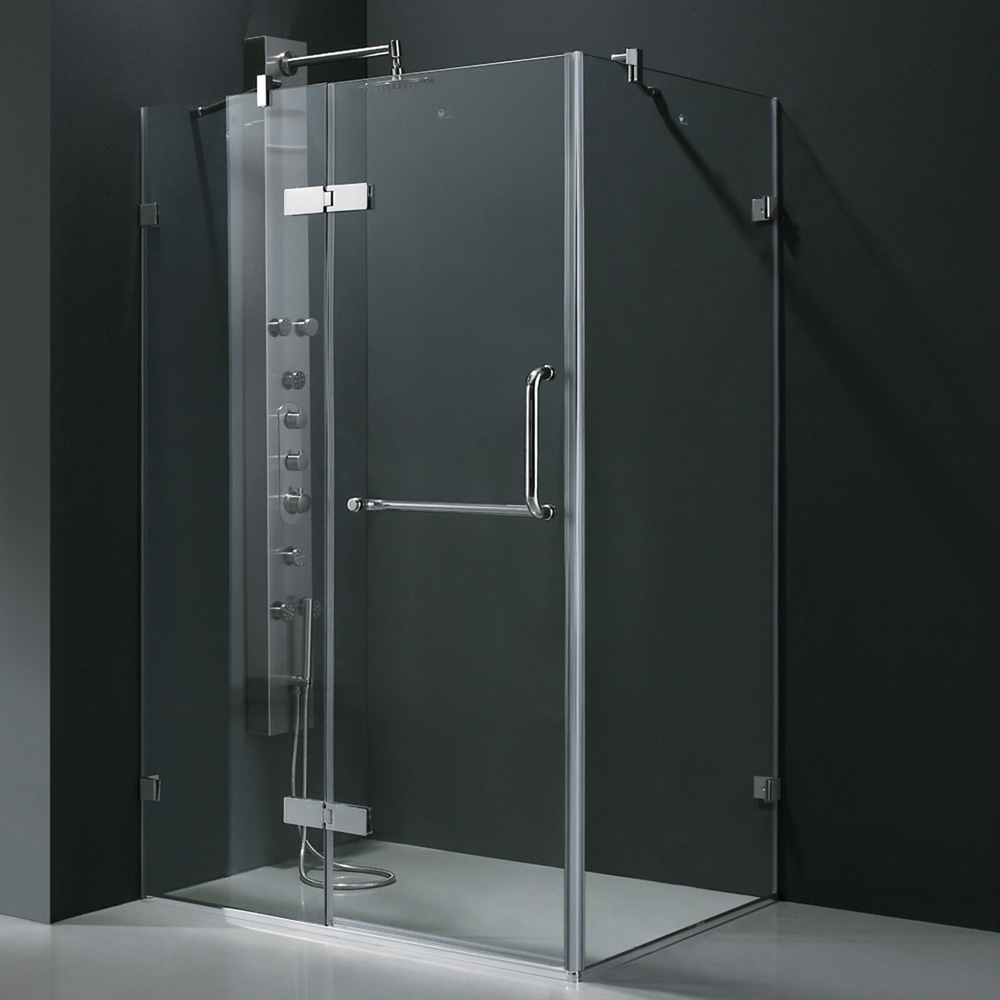 vigo industries frameless rectangular shower enclosure - 36" x 48", clear