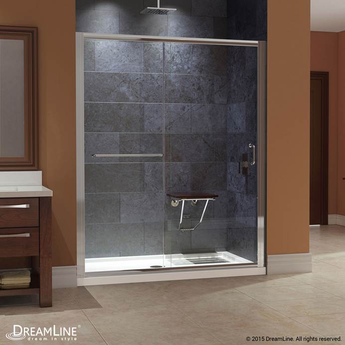 Shower Doors Modern Bathroom, Dreamline Infinity Z 44 To 48 Inch Frameless Sliding Shower Door
