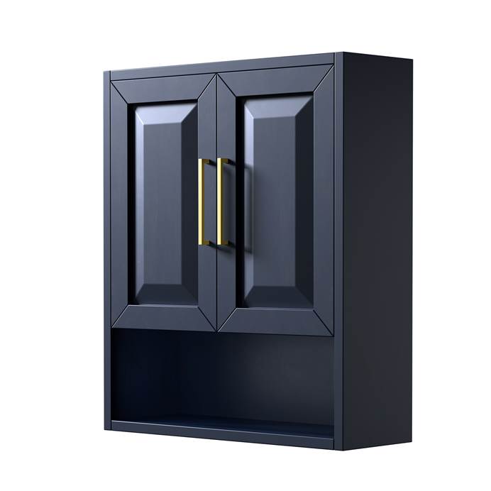Daria Over-Toilet Wall Cabinet by Wyndham Collection - Dark Blue WC-2525-WC-BLU