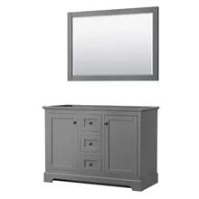avery 48" double bathroom vanity by wyndham collection - dark gray