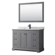 avery 48" single bathroom vanity by wyndham collection - dark gray