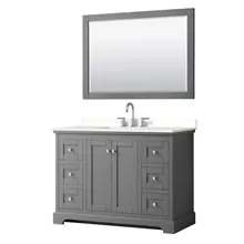 avery 48" single bathroom vanity by wyndham collection - dark gray