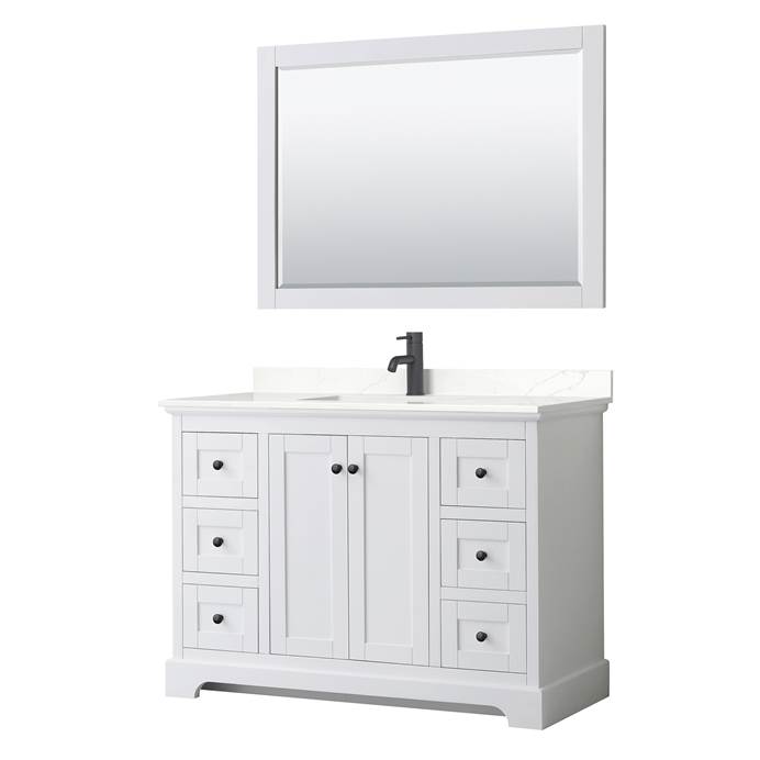 Avery 48" Single Bathroom Vanity by Wyndham Collection - White WC-2323-48-SGL-VAN-WHT_