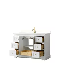 avery 48" single bathroom vanity by wyndham collection - white