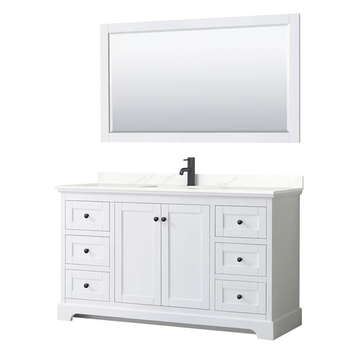 Avery 60" Single Bathroom Vanity by Wyndham Collection - White WC-2323-60-SGL-VAN-WHT_