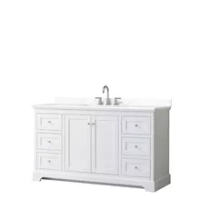 avery 60" single bathroom vanity by wyndham collection - white