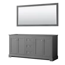 avery 72" double bathroom vanity by wyndham collection - dark gray