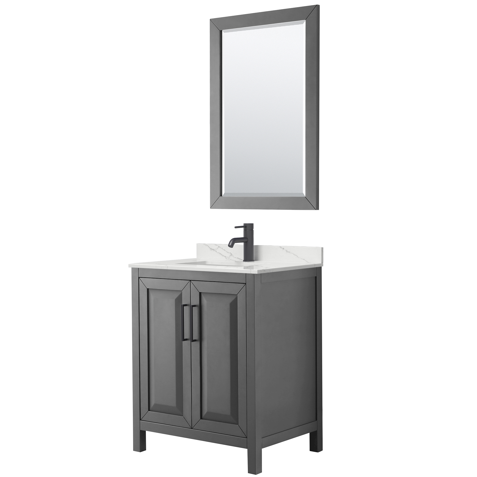 daria 30" single bathroom vanity by wyndham collection - dark gray