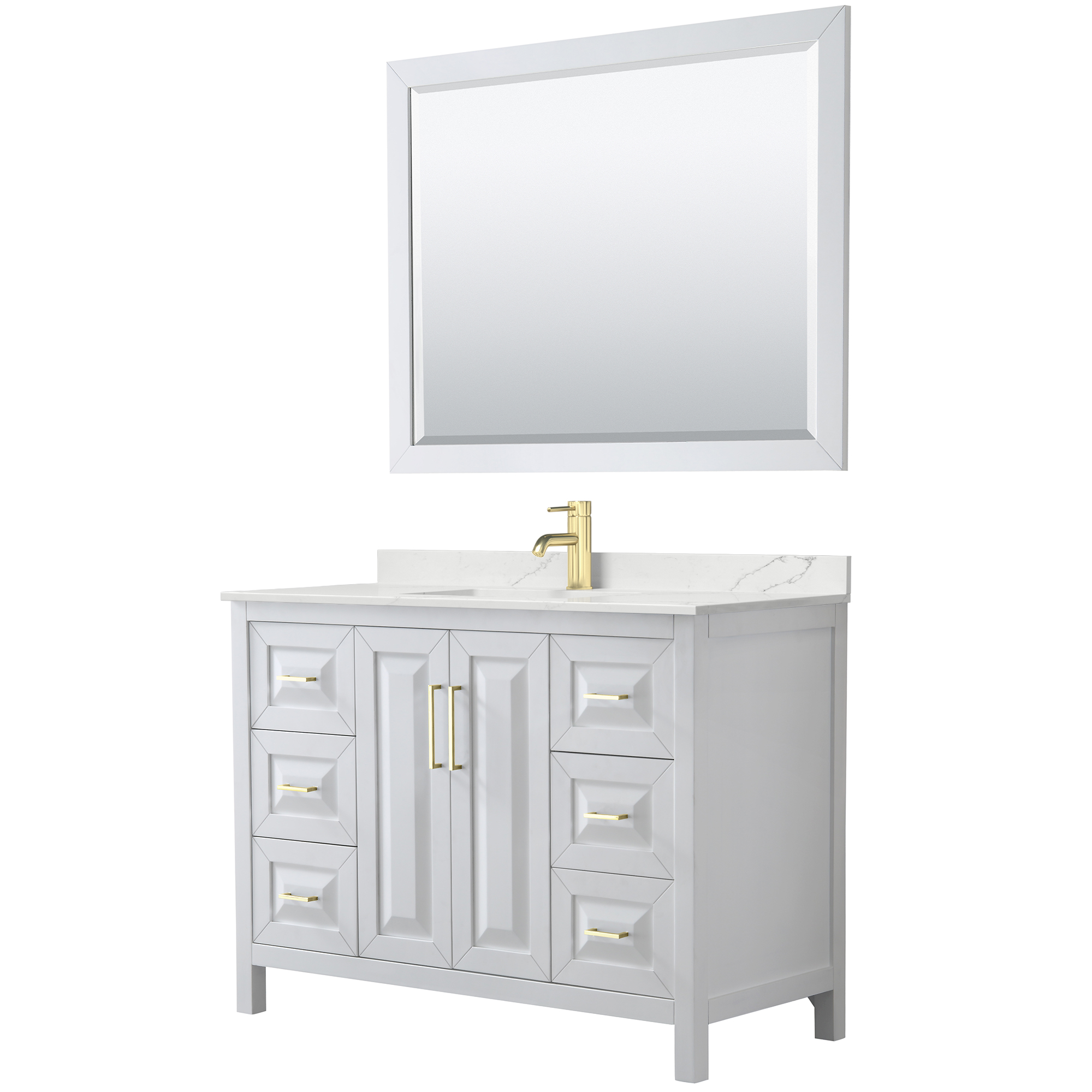 daria 48" single bathroom vanity by wyndham collection - white