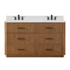 Custom image for Toasted Walnut with Matte Black Trim / White Quartz / No Mirror