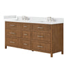 Custom image for Toasted Walnut with Brushed Nickel Trim / White Quartz / No Mirror