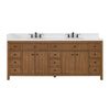 Custom image for Toasted Walnut with Matte Black Trim / White Quartz / No Mirror