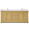 Custom image for Honey Oak with Polished Chrome Trim / Carrara Cultured Marble / No Mirror