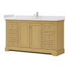 Custom image for Honey Oak with Polished Chrome Trim / White Cultured Marble / No Mirror