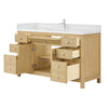Custom image for Scandinavian Oak with Brushed Nickel Trim / White Quartz / No Mirror