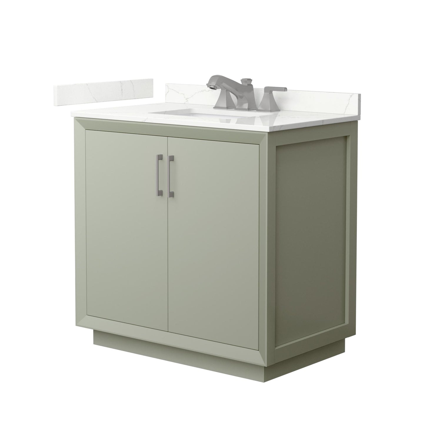 Strada Bathroom Vanity with Countertop 36 inch Single Sink 3-hole Faucet Setup