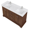 Custom image for Dark Walnut with Polished Chrome Trim / White Cultured Marble / No Mirror