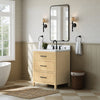 Custom image for Scandinavian Oak with Matte Black Trim / Giotto Quartz / No Mirror