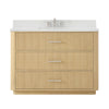 Custom image for Scandinavian Oak with Brushed Nickel Trim / White Quartz / No Mirror