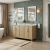 Custom image for White Oak with Brushed Nickel Trim / Carrara Cultured Marble / No Mirror