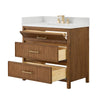 Custom image for Toasted Walnut with Satin Bronze Trim / Giotto Quartz / No Mirror