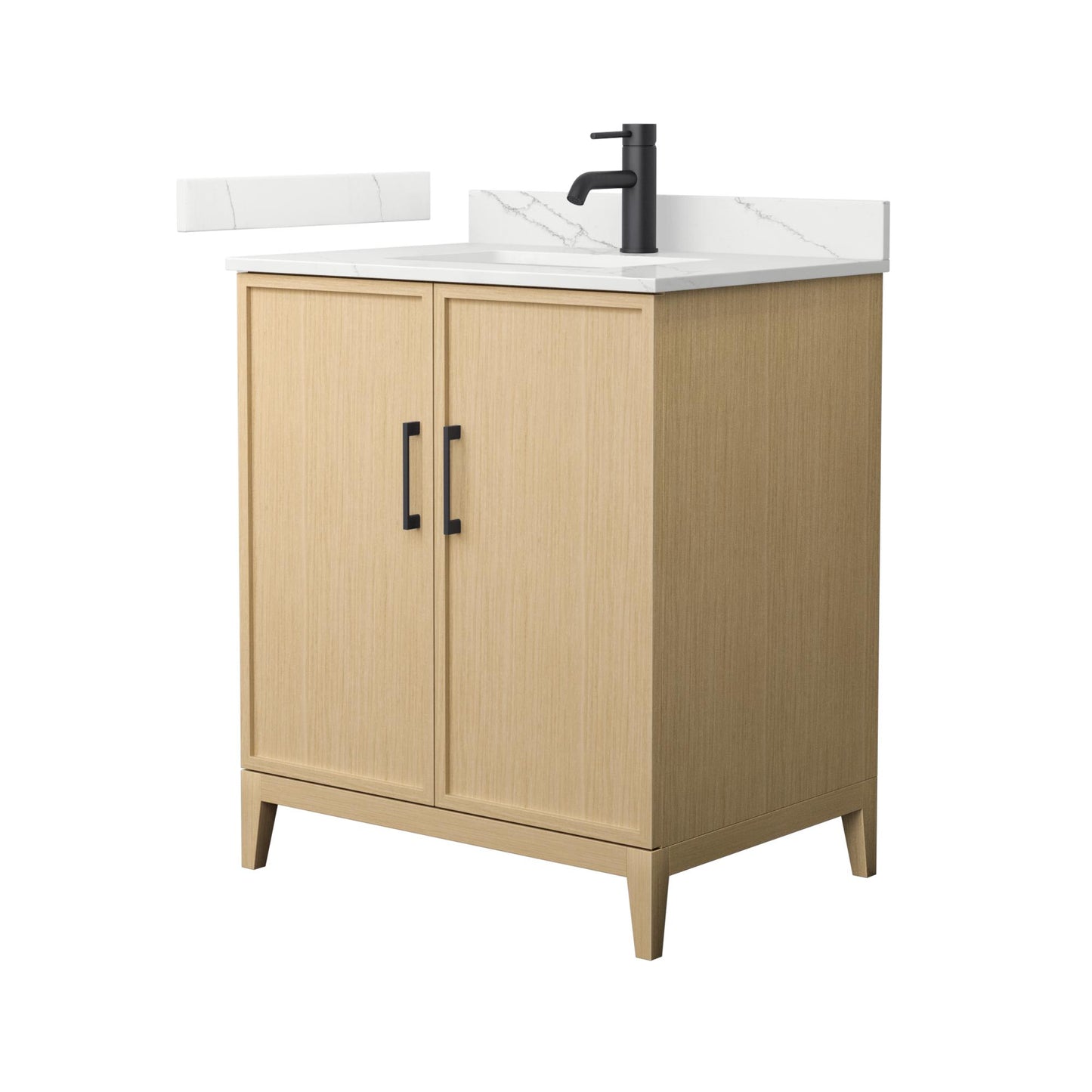 Elan Bathroom Vanity with Countertop 30 inch Single Sink Single hole Faucet Setup