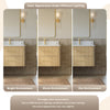 Custom image for Scandinavian Oak with Matte Black Trim / No Mirror