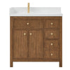 Custom image for Toasted Walnut with Satin Bronze Trim / Giotto Quartz / No Mirror
