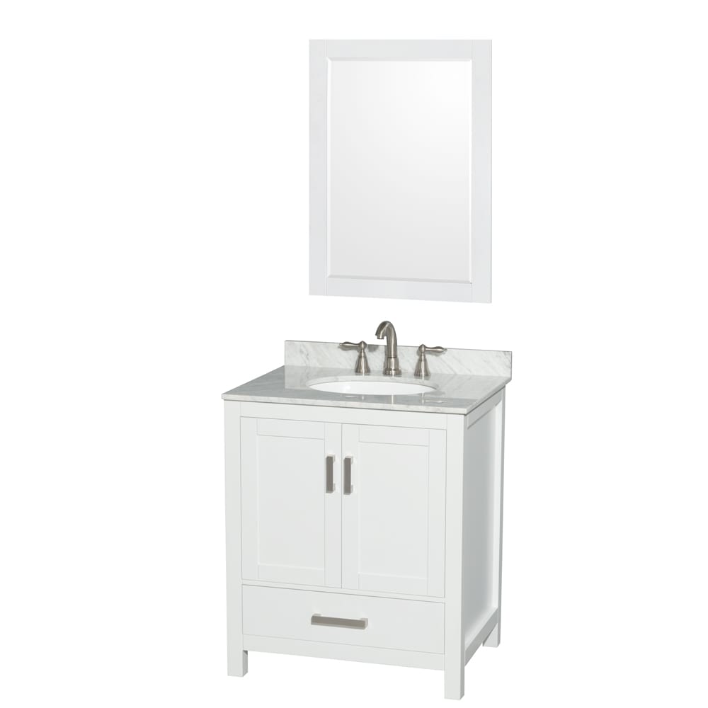 Sheffield Bathroom Vanity with Countertop 30 inch Single Sink 3-hole Faucet Setup
