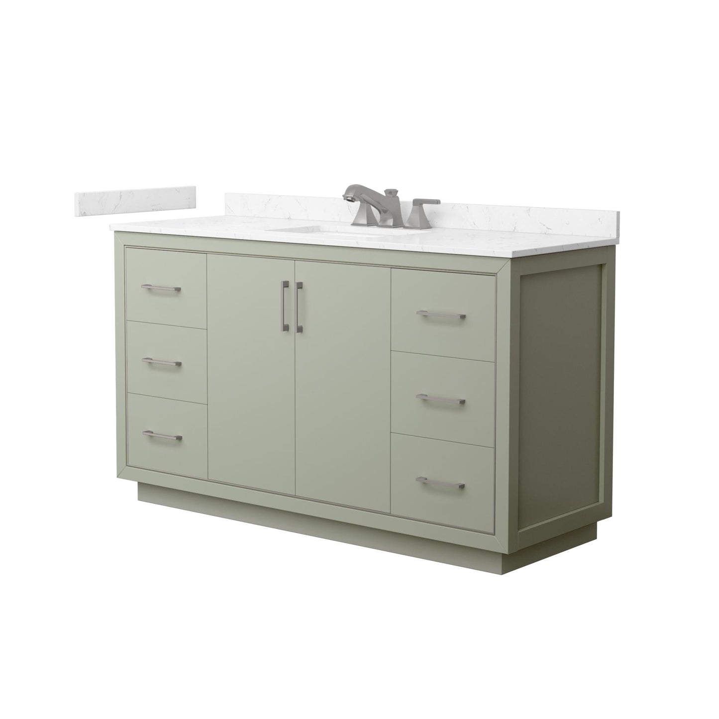 Icon Bathroom Vanity with Countertop 60 inch Single Sink 3-hole Faucet Setup