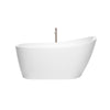 Custom image for White with Shiny White Trim and Brushed Nickel Faucet / 59