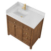 Custom image for Toasted Walnut with Satin Bronze Trim / Giotto Quartz / No Mirror