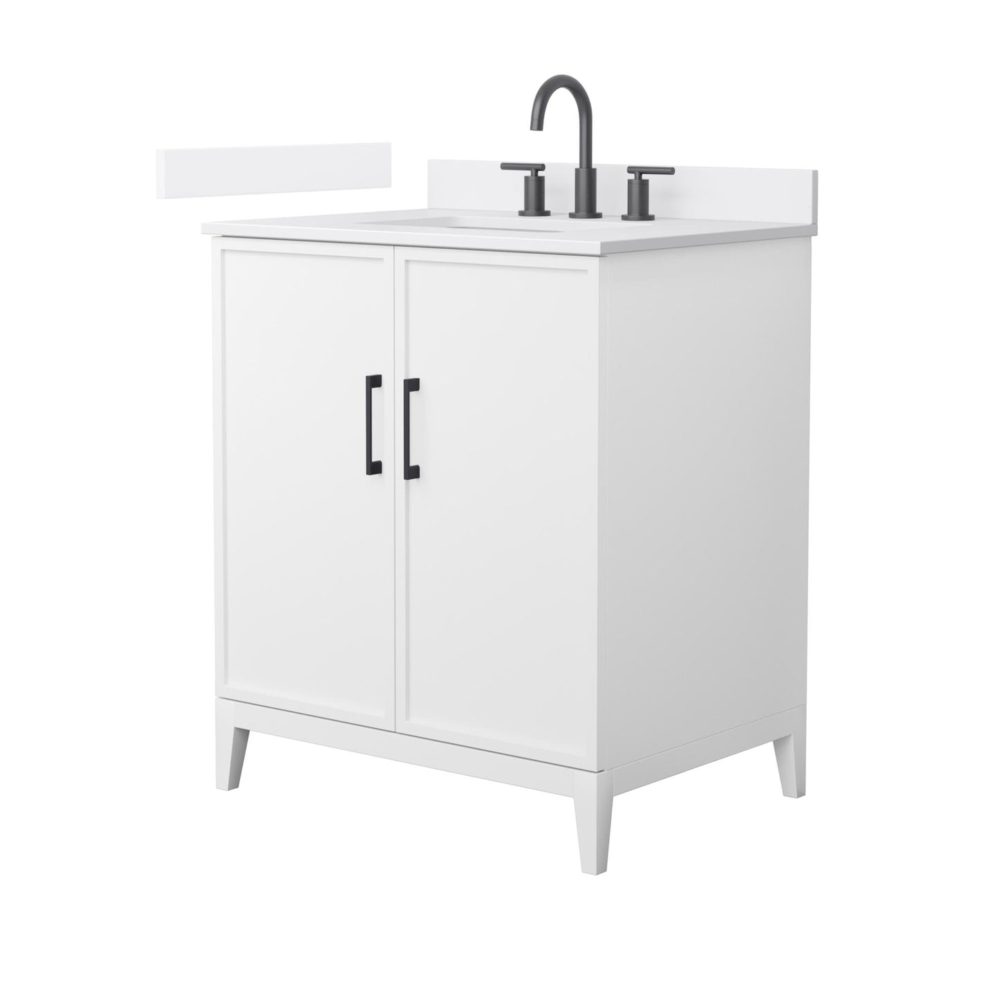 Elan Bathroom Vanity with Countertop 30 inch Single Sink 3-hole Faucet Setup