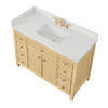 Custom image for Scandinavian Oak with Satin Bronze Trim / White Quartz / No Mirror