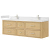 Custom image for Scandinavian Oak with Brushed Nickel Trim / White Quartz / No Mirror