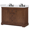 Custom image for Dark Walnut with Matte Black Trim / White Cultured Marble / No Mirror